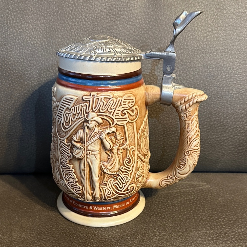 Country Western Music Stein